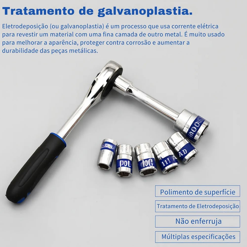 Jogo de Chave Catraca Reversível Omnitool 1/2