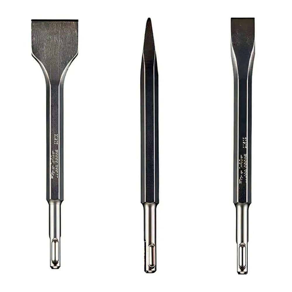 Kit Jogo De Talhadeiras E Ponteiro 250mm Bomvink 3 Peças Encaixe SDS Plus Aço Temperado Para Concreto Alvenaria - Imagem 4